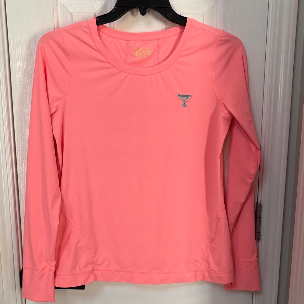 Lilly Pulitzer Coral Pink Long-Sleeve Performance Tee